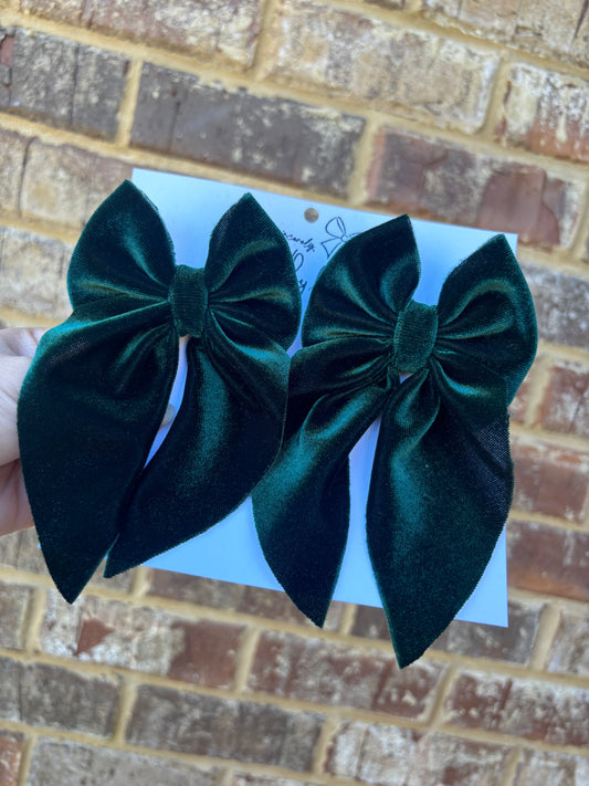 Christmas green velvet sailor set