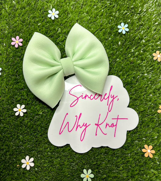 Mint Puff Bow