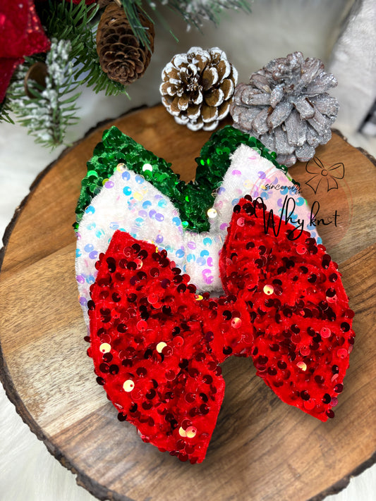 Red Sequin Bow