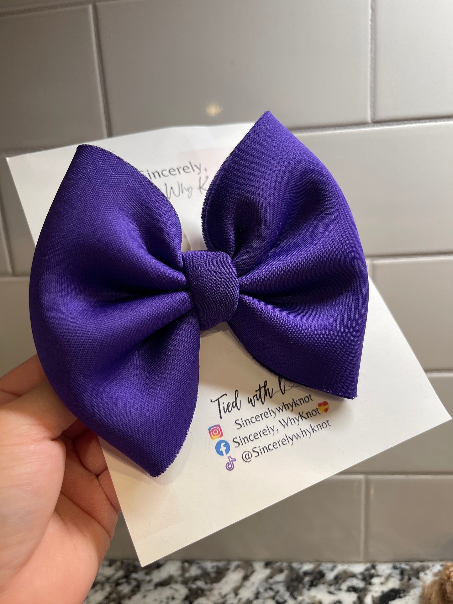 Dark Purple Bow