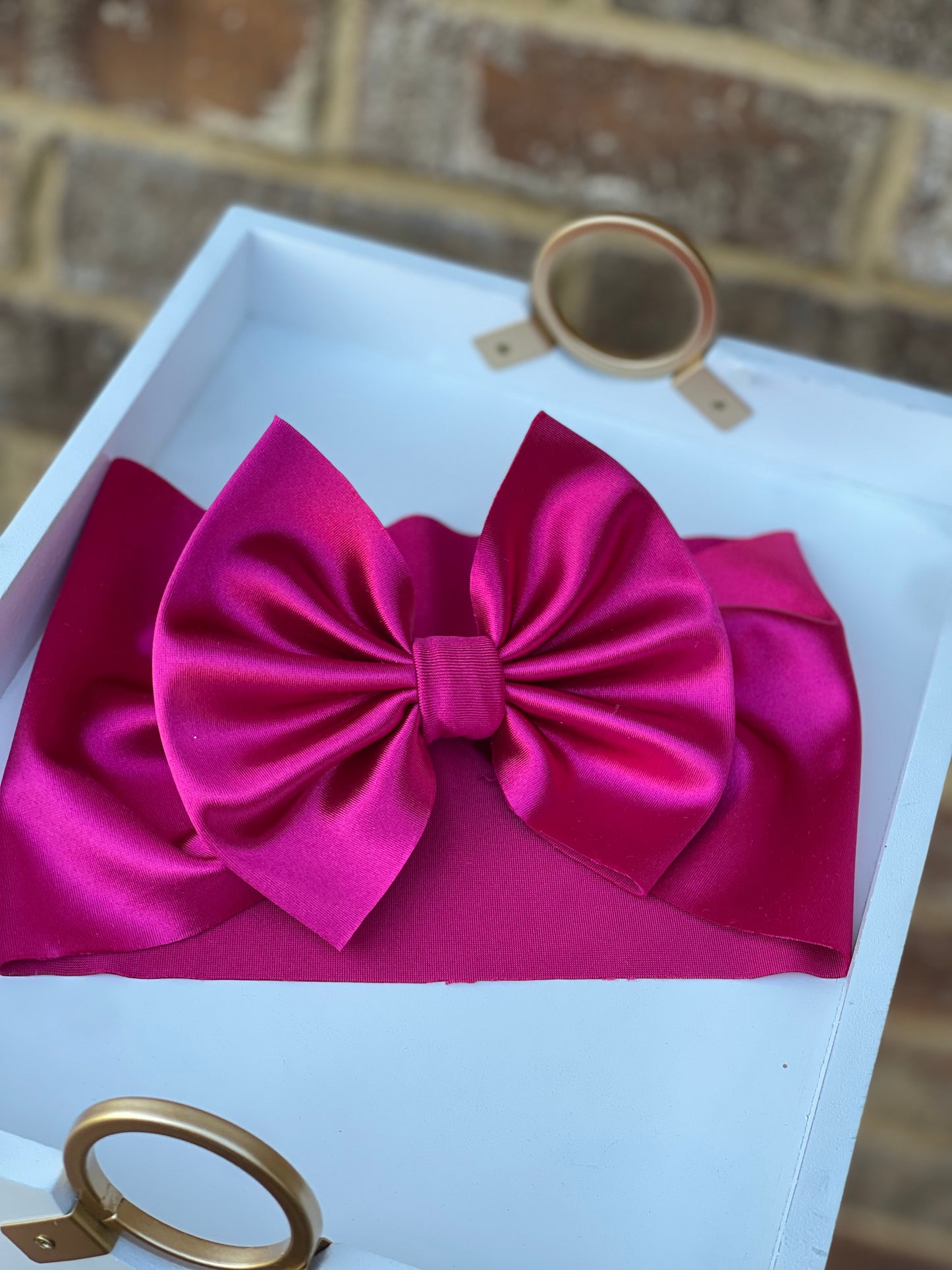 Hot pink Satin Headwrap