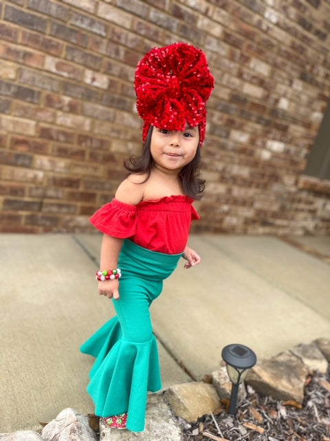 Red Sequin Headwrap