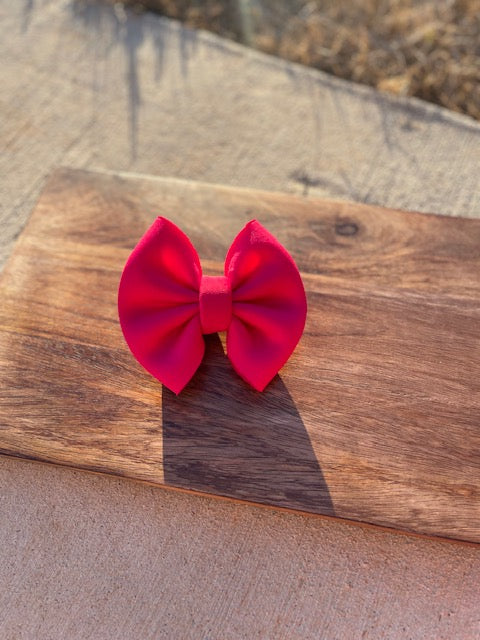 Hot pink puff bow